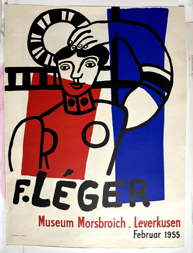 Fernand Léger affiche originale 1955 lithographie d'après cubisme Mourlot art - Photo 1/1