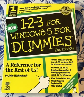 1-2-3 For Windows 5 For Dummies, John Walkenbach, Paperback, 1994, 2nd Edition - Image 1 of 4