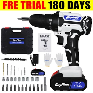21V Cordless Combi Drill Electric Powerful Driver Screwdriver Battery LED Light - Picture 1 of 16