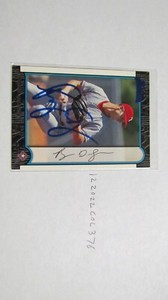 1999 Bowman Ryan Glynn signed Baseball Card 2
