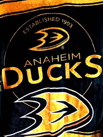 NHL Anaheim Ducks (Promotional LA Times) Soft Plush Throw Blanket Large 45”X 60" Cover
