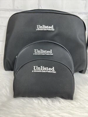 KENNETH COLE REACTION Estuche de Viaje Negro Bolsa de Maquillaje Juego de 4 Piezas Foto 1 de 3