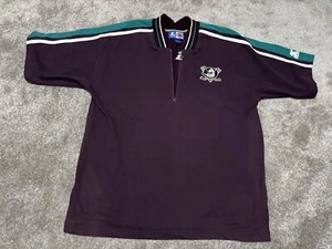 STARTER NHL Anaheim Mighty Ducks T-Shirt 1/4 Zip Pullover Herren Gr. XL - Bild 1 von 7