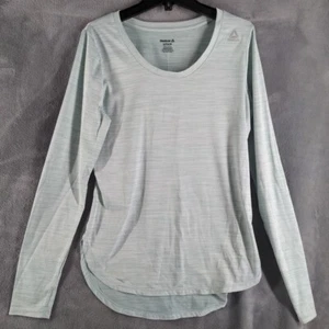 Reebok Tunic Shirt Womens S Striped Blue/Black/Grey Heathered - Picture 1 of 9