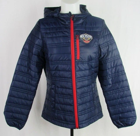 New Orleans Pelicans NBA Women's G-III  Blue Zip Up Small Logo Jacket Cover