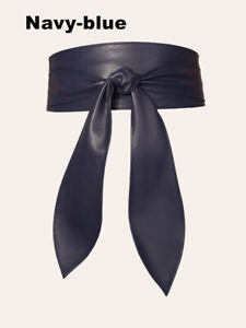 Faux Leather Waist Belt Wrap Around Self Tied Bow waistband Fashion Women's Belt