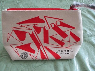 SHISEIDO GINZA TOKYO BRAND NEW COSMETIC ZIPPERED BAG 10X6X3 INCHES - Image 1 of 4