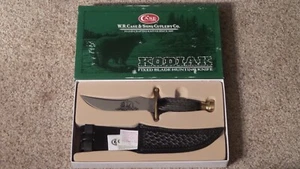 2012 Case XX Hunter Kodiak Fixed Blade Hunting Knife Buffalo Horn Handle NOS - Picture 1 of 9