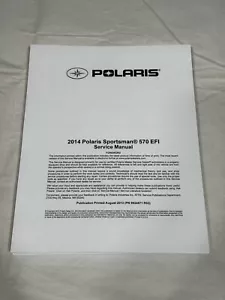 3 Hole Punch Official Service Shop Repair Manual 2014 Polaris Sportsman 570 EFI - Picture 1 of 3