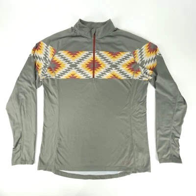 Pullover STOIC 1/4 Cremallera Cuarto Cremallera Para Hombres XL Verde Dorado Elastizado Rendimiento Azteca Foto 1 de 4