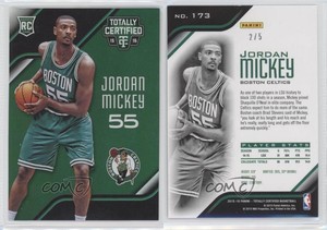 2015-16 Panini Totally Certified Rookies Mirror Green /5 Jordan Mickey Rookie RC