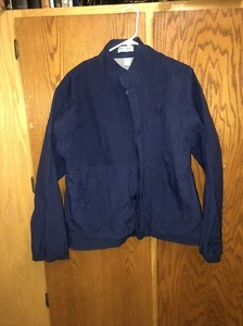 Fred Perry Men Bomber Jacket Casual Windproof Lightweight Blue size L - Picture 1 of 12
