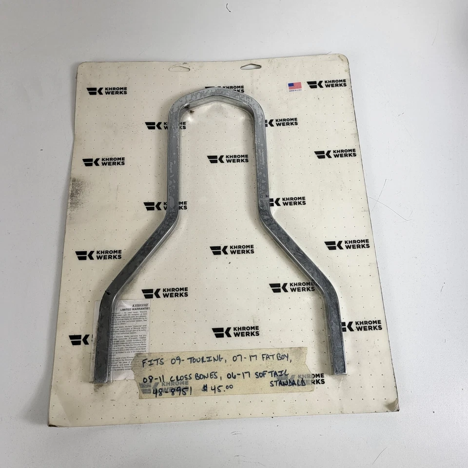 Khrome Werks - 262609 - Harley Softail Fat Boy Sissy Bar 迷你 Lowboy - 铬 — 第 1/4 张图片