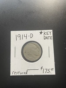 1914 D BUFFALO NICKEL - KEY DATE - Picture 1 of 4