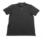 Jumpstart Men&#39;s Short-Sleeve Two-Button Cotton-Blend Polo LC7 Black Large NWT