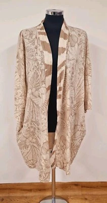 Sarah Tempest Animal Print Jacket One Size Linen NEW TAGS Made In Italy Pockets  - Image 1 of 4