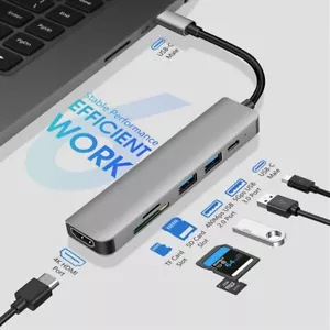 USB 3.0 USB C Type C to HDMI SD Card Adapter Hub Macbook 4K iPhone15 16 iPad Pro - Picture 1 of 6