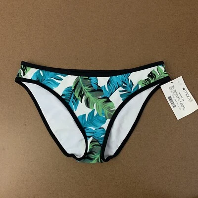 Traje de baño Hula Honey Torrid Tropics estampado de palma hipster blanco talla XS parte inferior Foto 1 de 4