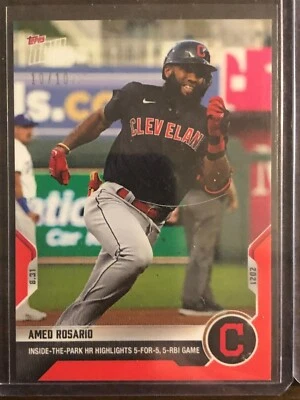 2021 Topps Now #736 Amed Rosario Cleveland Indians 10/10 - Image 1 of 2