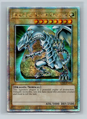 ( BLUE-EYES WHITE DRAGON ) - Quarter Century Secret Rare - LC01-EN004 - Yu-Gi-Oh - Image 1 of 2