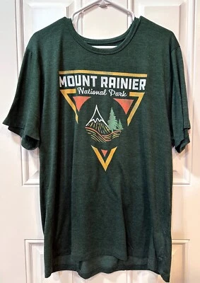 Camiseta Parque Nacional Mount Rainier Camiseta Verde Bosque Estado de Washington Para Hombre 2XL Foto 1 de 4