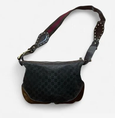 Bandolera interior Gucci 1955 Horsebit beige gamuza/cuero marrón Foto 1 de 4