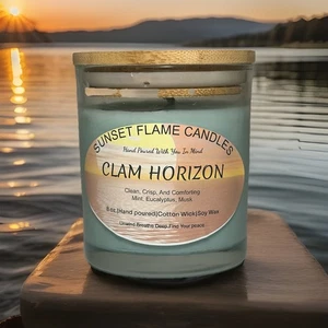 Calm Horizon 8oz Soy Wax Candle | Relaxing Scent | Hand-Poured | Aromatherapy - Picture 1 of 4