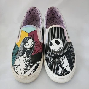 Disney Nightmare Before Christmas Shoes Ground Up Jack And Sally Size 8 FAST SHI - Picture 1 of 8