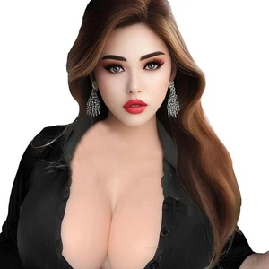 Silicone Breast plate Fake boobs Breast forms Round Neck realistic Breast pla... - Picture 1 of 6