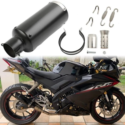 For Yamaha YZF R15 R9 R7 R6 R3 R1 Slip-on Exhaust Muffler Pipe Silencer 2'' 51mm - Image 1 of 4