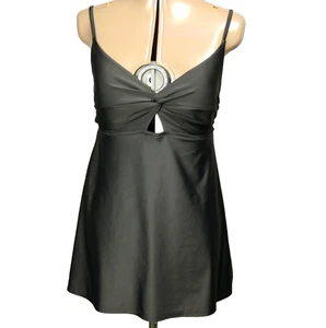 Old Navy Keyhole Swim Dress Swimsuit One Piece Adjustable Straps Stretch Black M - Picture 1 of 16