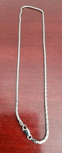 VINTAGE 925 STERLING SILVER NECKLACE. 17.7" - Picture 1 of 7