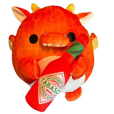 Zuru Snackles Dragon Tobasco 14" Orange Soft Plush Excellent Squishable Like - Image 1 of 4