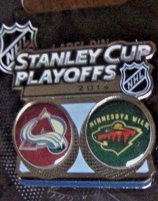 2014 Stanley Cup Playoffs Avalanche Wild pin NHL SC Colorado vs Minnesota - Image 1 of 4