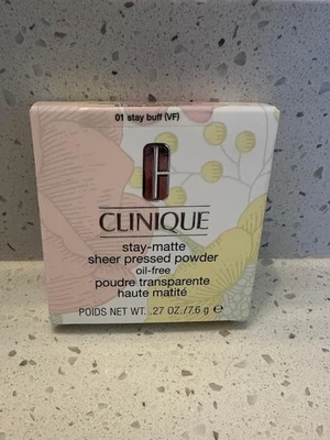 CLINIQUE Stay-Matte Sheer Pressed Powder - 01 Stay Buff (VF) - 0.27 OZ / 7.6 g - Image 1 of 4