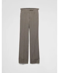 Prada Wide Leg Trousers Women Dove Grey Pants - Picture 1 of 2
