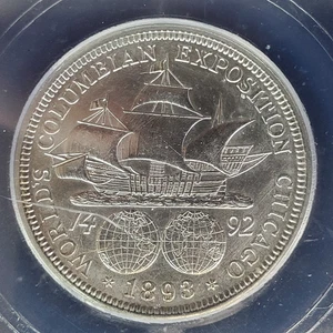 1893-P Columbian 1/2 Dollar-ICG Graded MS60 Details-Cleaned - Bild 1 von 4
