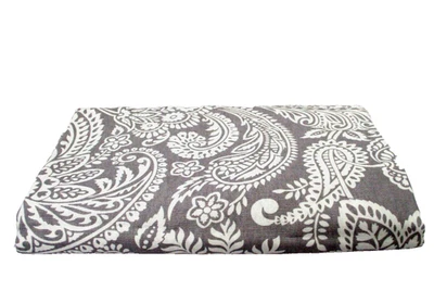 Tela Waverly Clásica 44" X 46" Paisley Gris y Blanco Boho Cottage Tradicional Foto 1 de 4