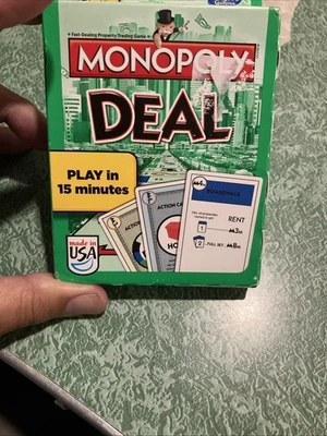 Monopoly Deal Family Card Game Parker Brothers 2008 Complete - Image 1 of 4