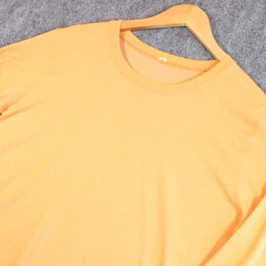 Top Lululemon Active para mujer XL naranja manga larga ventilación entrenamiento elástico #AB515 - Imagen 1 de 7