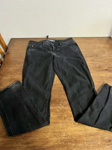 Hudson Jeans Größe 30 schwarz Denim Made in USA Los Angeles geknöpfte Pattentaschen - Bild 1 von 6