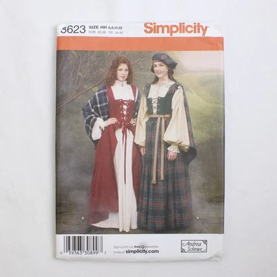 Simplicity Andrea Schewe 3623 Scottish Costume Women's Size HH (6,8,10,12) 2007 - Image 1 of 4