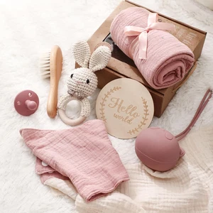 7 Pezzi Regalo Set per Neonato, Regalo per Bambino E Bambina, Asciugamano Da Bag - Foto 1 di 12