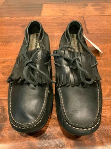 Sperry Top-Sider Men's Black Leather Fringe Driving Loafers, Size 10 (US) - Picture 1 of 10