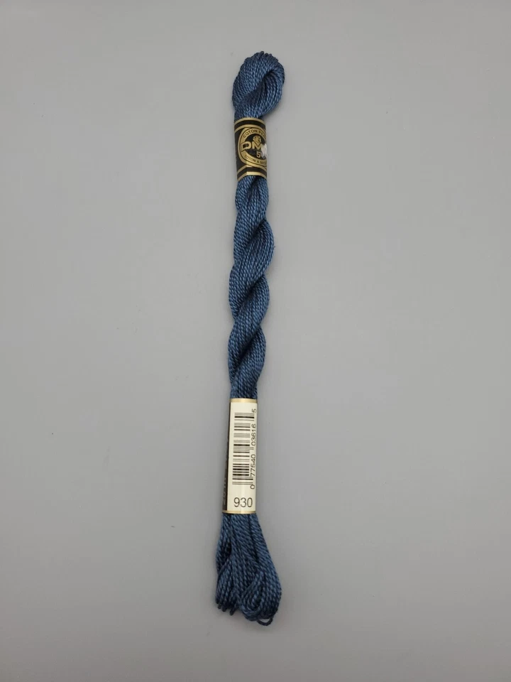 DMC 115 5-930 Pearl Cotton Thread Dark Antique Blue Size 5 012323