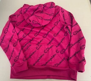 Girls Champion Hoodie Size 10/12 Pink Navy Blue Long Sleeve Sweater School - Picture 1 of 6