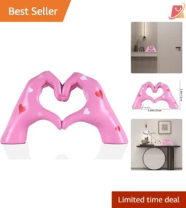 Heart Hand Statue Resin 9.8" Wedding Decor Love Gesture Home Accent - Picture 1 of 10