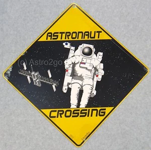 ASTRONAUT CROSSING--Crosswalks Metal 12 X 12 Science Space Astronomy Street Sign - Picture 1 of 1