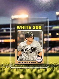 2024 Topps Heritage High #554 Andrew Vaughn Mini Parallel SP White Sox - Picture 1 of 2