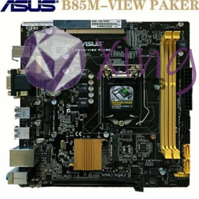 ASUS B85M-VIEW PAKER For LGA1150 Intel 4Th i7/i5/i3 CPU 21*20 B85 Micro-ATX HTPC - Image 1 of 3
